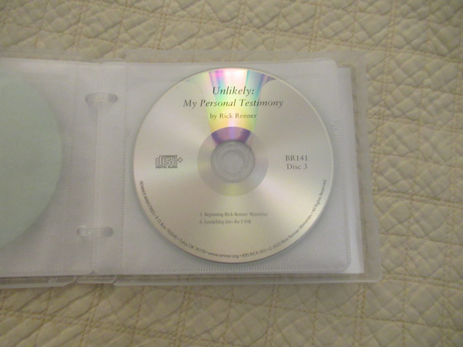 Unlikely: My Personal Testimony by Rick Renner (CD) 10-Part Series (5 Disc Set)