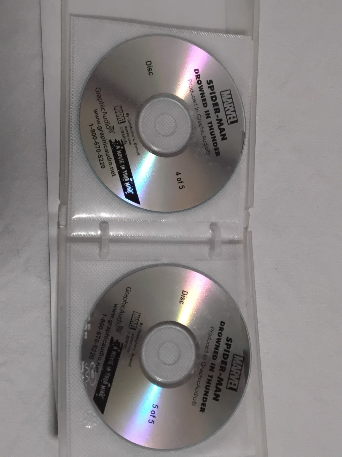 Graphic Audio Spider-Man Drowned In Thunder Audio Book Marvel 5 Hours 5 CDs