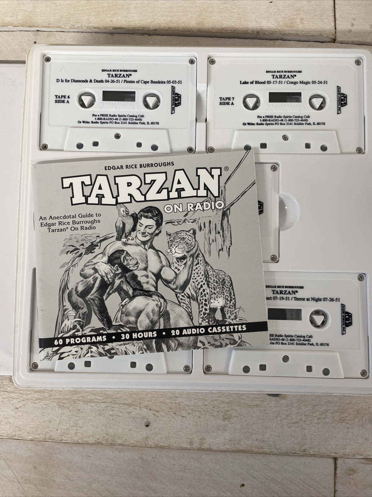 Tarzan On Radio 20 Audio Cassettes Set Edgar Rice Burroughs 60 Programs 30 Hours