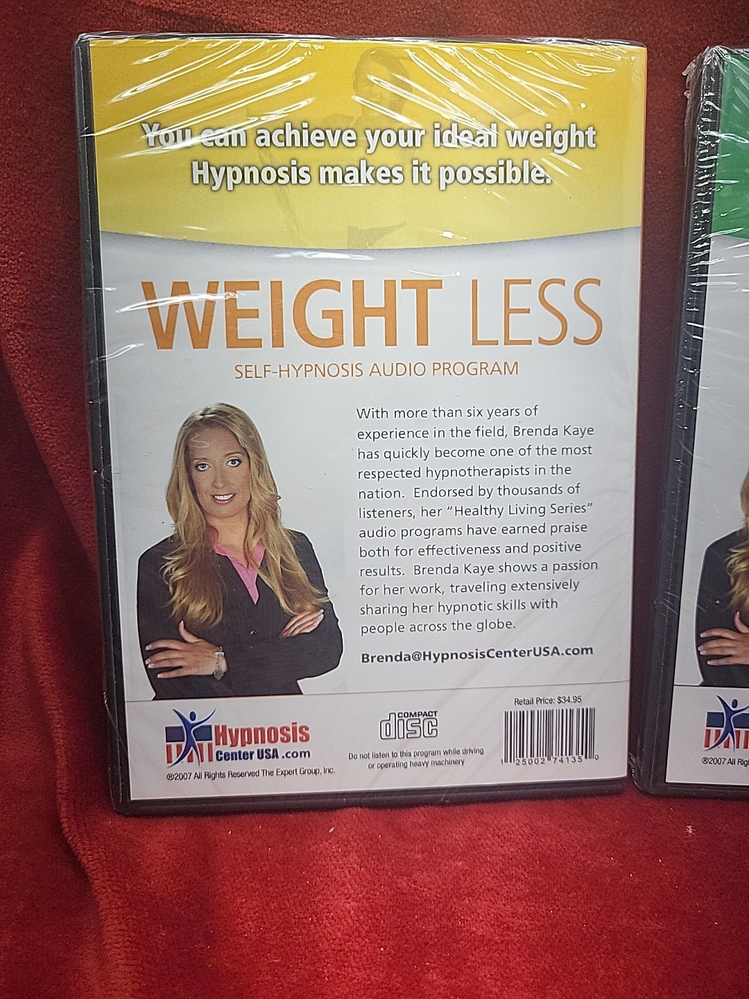 Weight Less + Pain less — Self-Hypnosis Audio Program (CD, lot of 2) Brand New