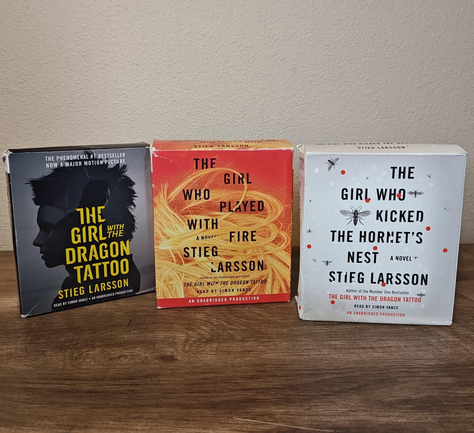 Stieg Larsson Millennium Trilogy 3 Audiobook CD Set Simon Vance Unabridged Lot