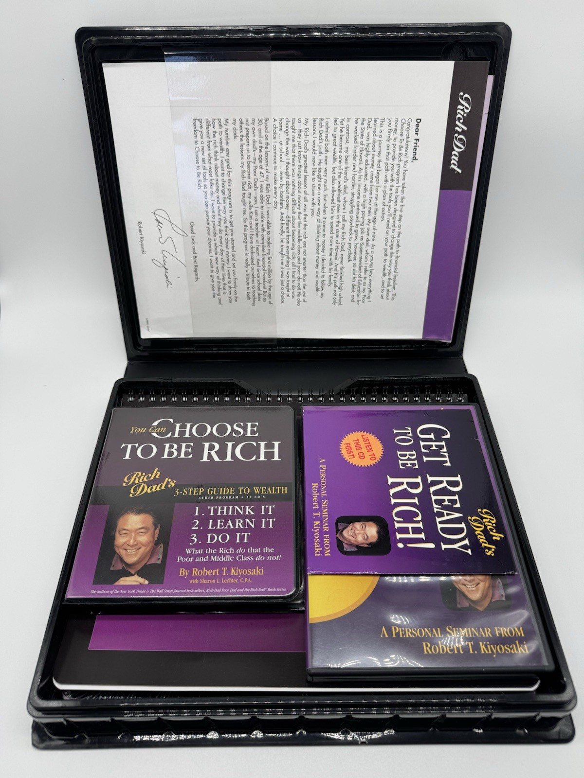 Rich Dad You Can Choose to be Rich 3 Step Guide to Wealth 2 DVDs Robert Kiyosaki