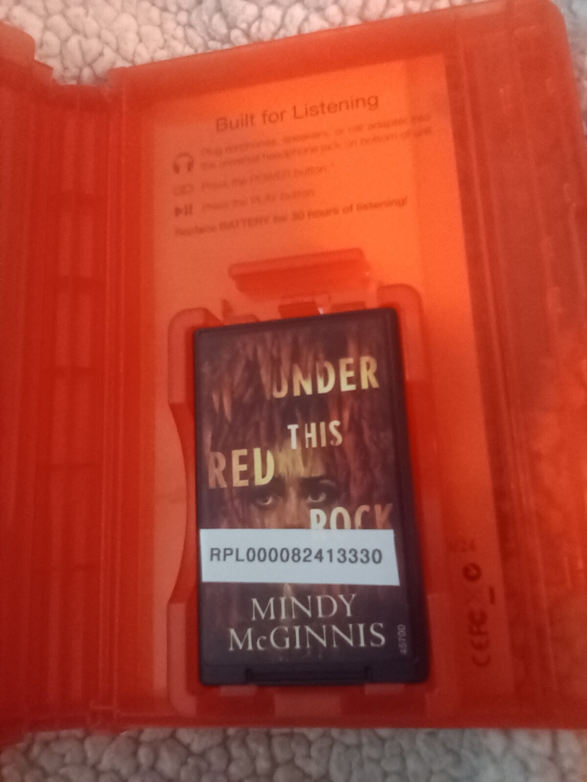 Playaway Mindy McGinnis Under This Red Rock Audio book. Ex library. Tested. VG
