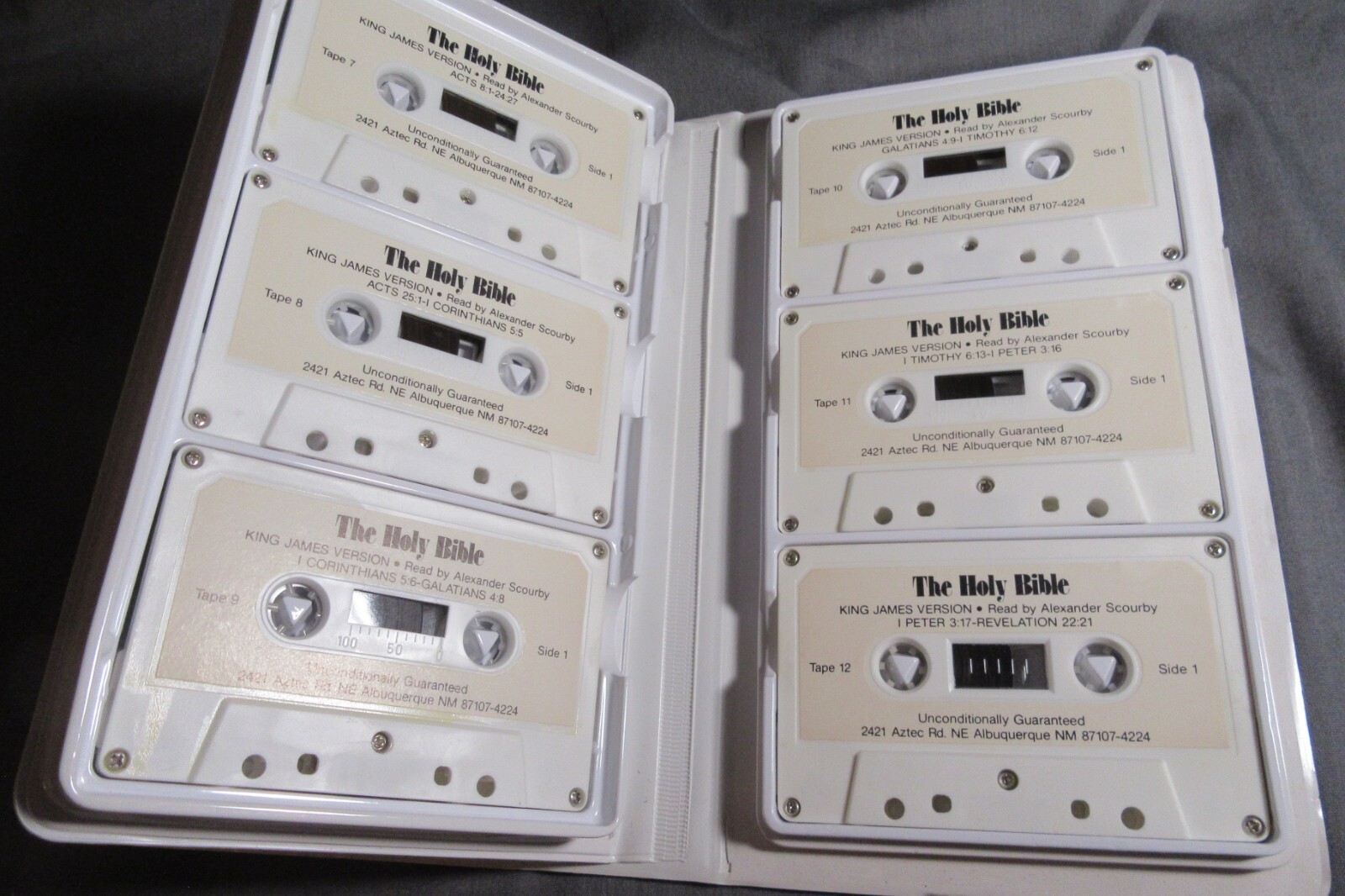 The Holy Bible King James Version New Testament — 12 Cassette Tapes Complete