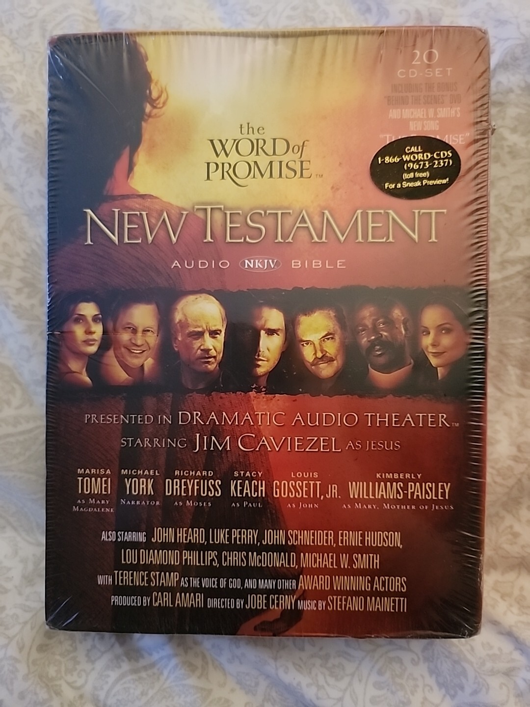 The Word of Promise NKJV New Testament Audio Bible Unabridged Jim Caviezel NEW!