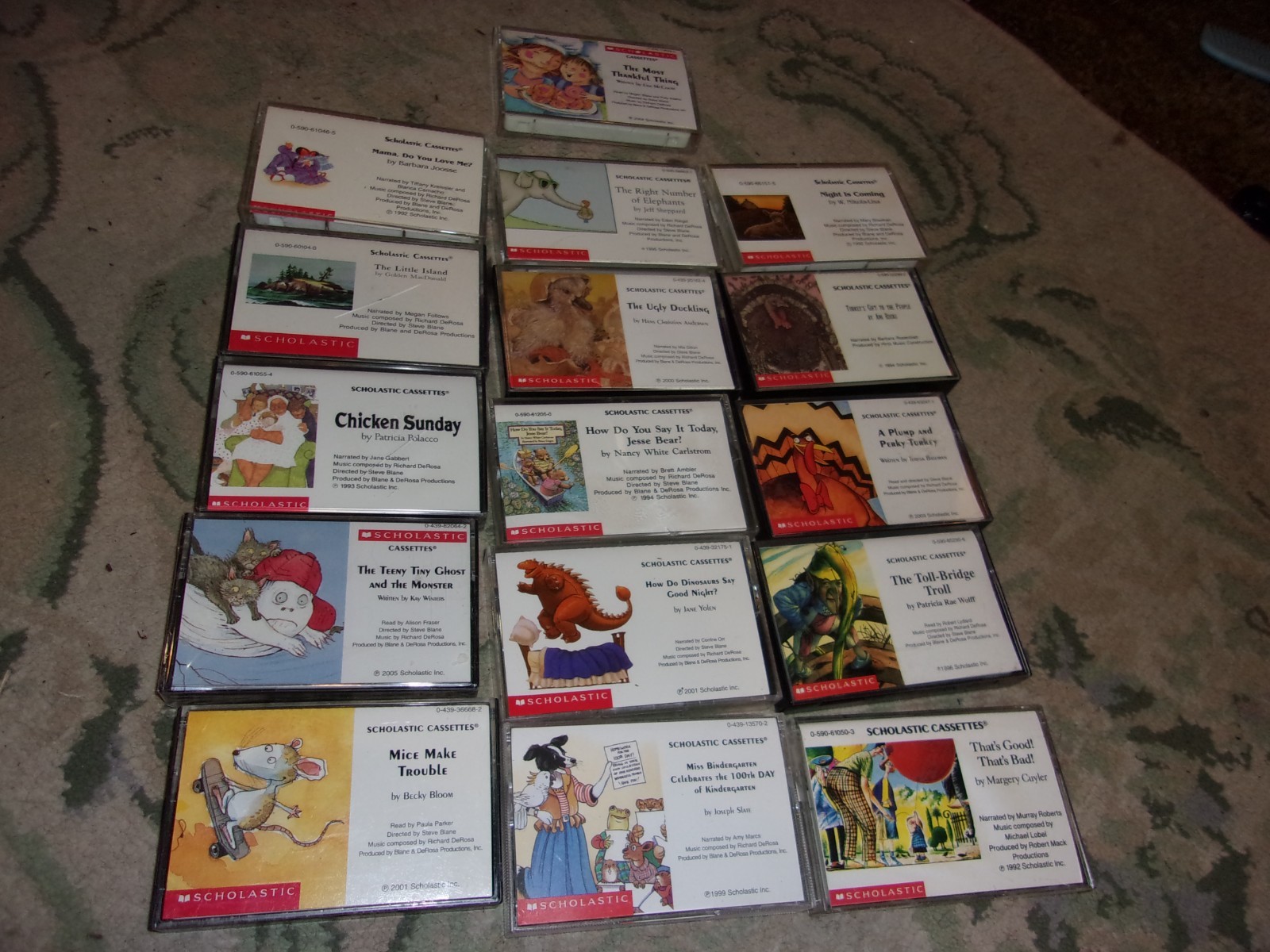 Lot of 16 New & Used Scholastic Inc. Audio Cassette Tapes Kids Reading Lot #2