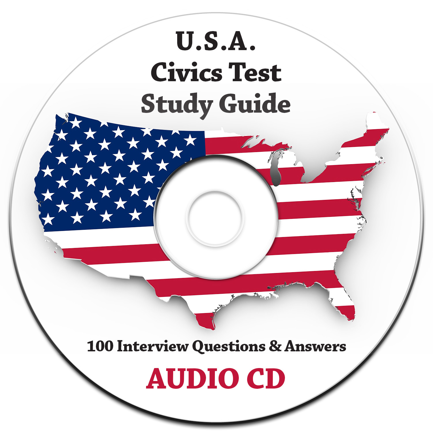 Civic Test Preguntas/Respuestas a los ciudadanos Guía de estudio-Audio CD-INGLES