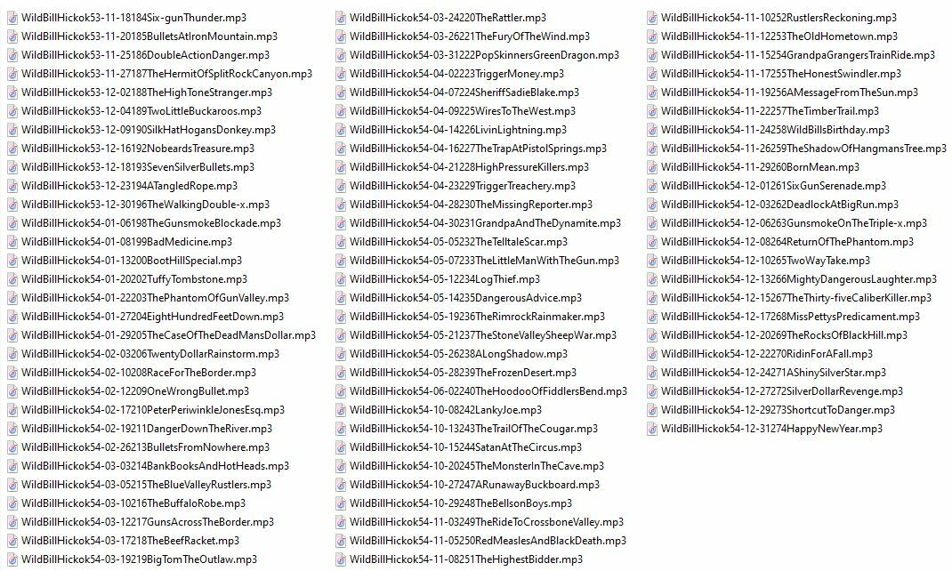 WILD BILL HICKOK 260 Unique Old Time Radio Shows OTR MP3 On USB Flash Drive