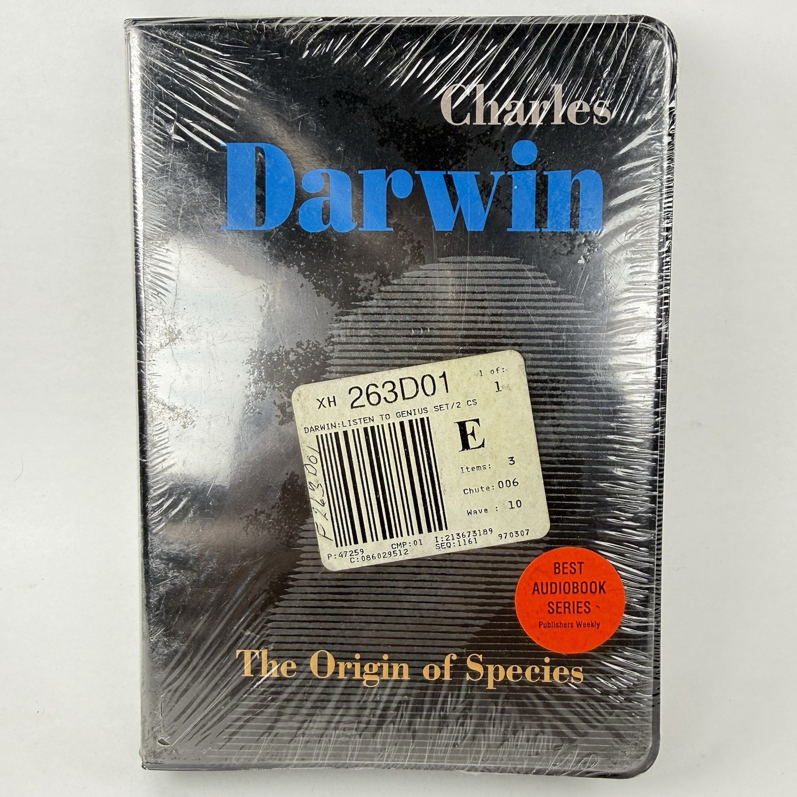 Charles Darwin The Origin of Species Audiobook Cassette 2 Tape Set 1990 NOS