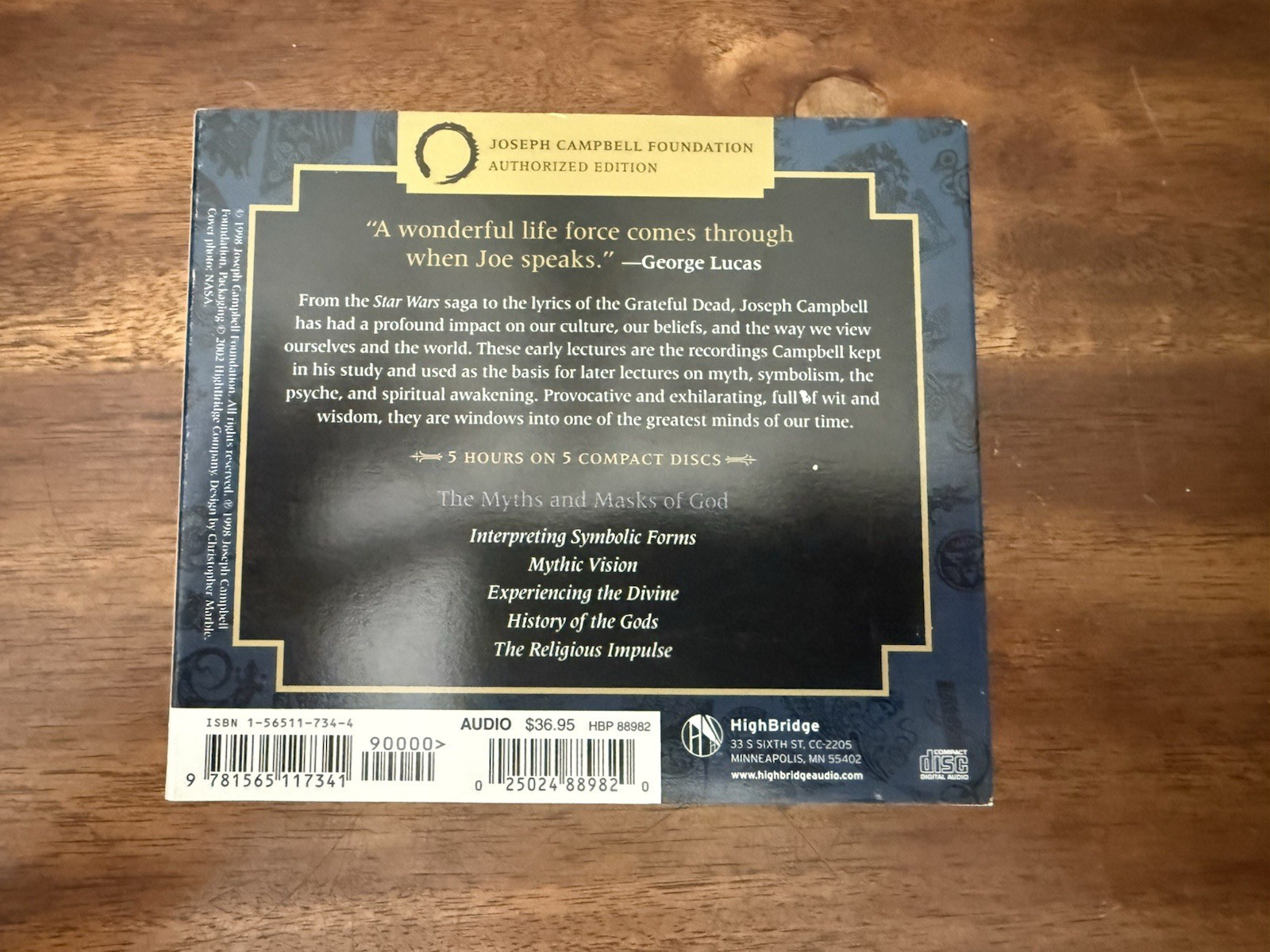Myths and Masks of God : Joseph Campbell Audio Collection (CD) FREE SHIPPING