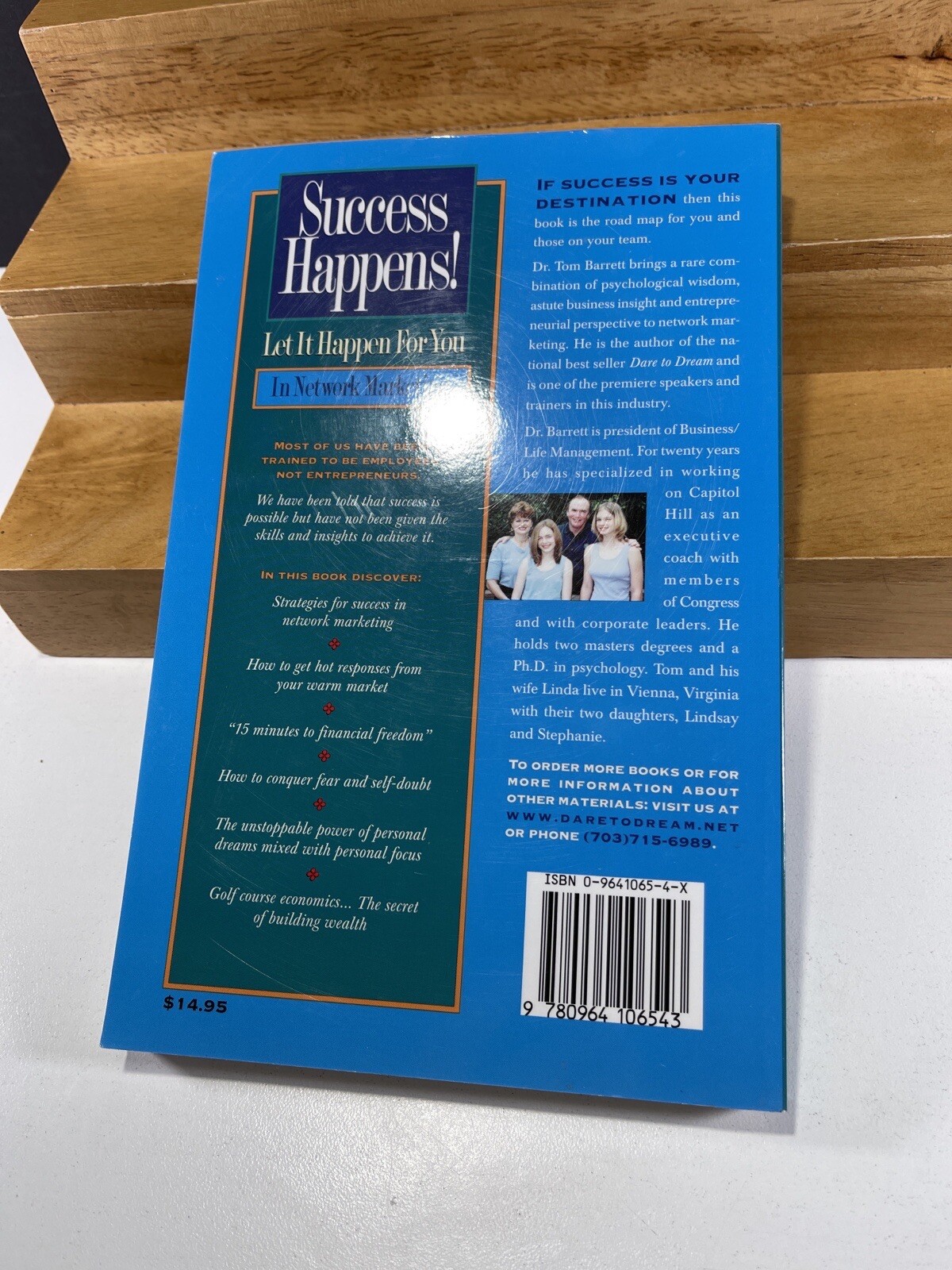 Success Happens! Dr. Tom Barrett Audiobook 4 Disc Marketing CD Set & Signed Book