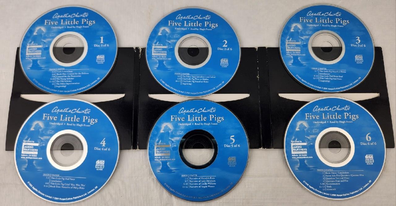 Five Little Pigs by Agatha Christie Audio Book 6-CD Set