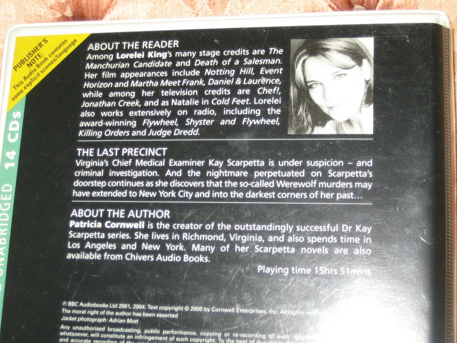 PATRICIA CORNWELL THE LAST PRECCINCT KAY SCARPETTA 14 AUDIO CD’S BOX SET 14 HRS
