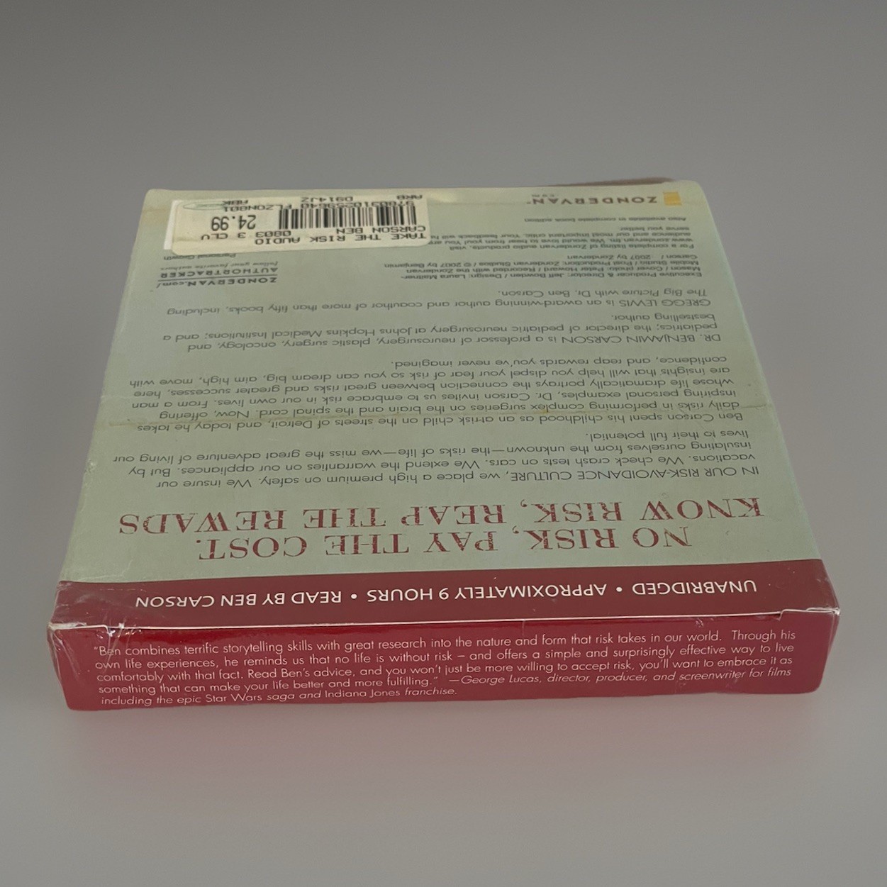 Take The Risk-Ben Carson MD-CD Audio Book-New-Learning to Live with Risk