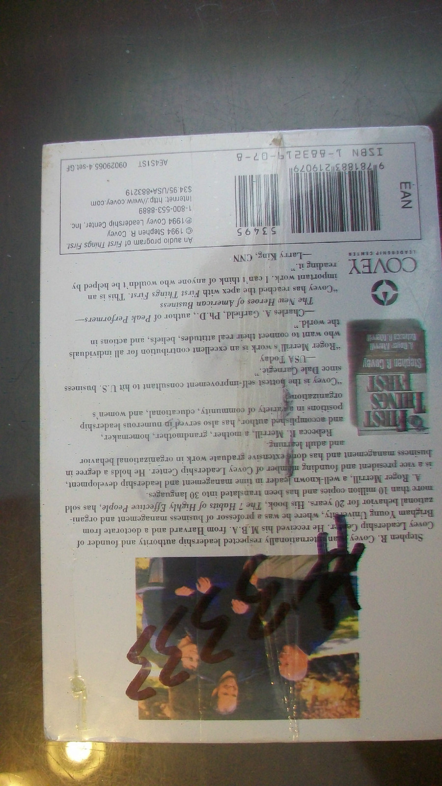 First Things First by Stephen R. Covey (2001, Cassette)