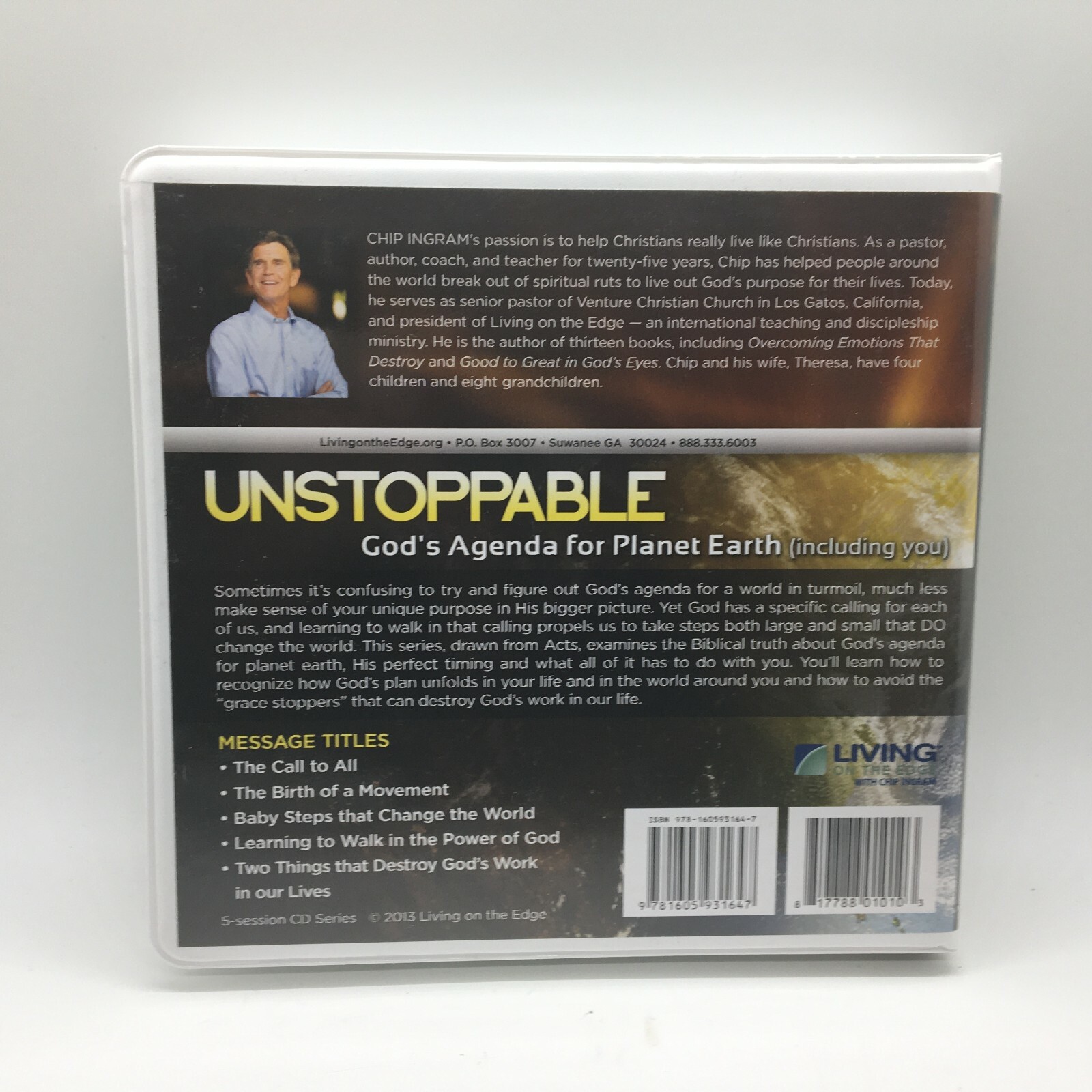 Chip Ingram Audio CD Teaching Series Set Unstoppable God’s Agenda New
