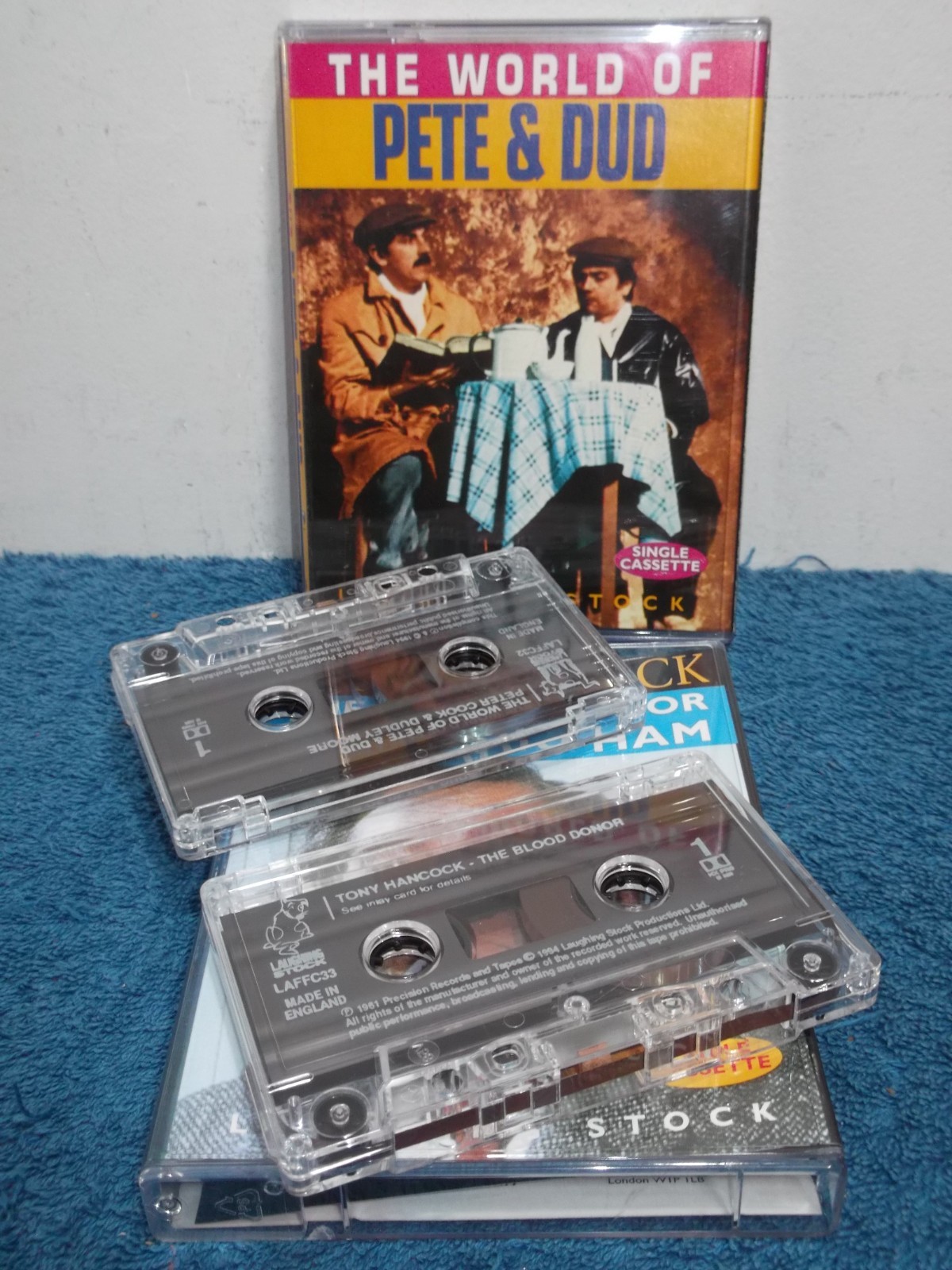 THE WORLD OF PETE & DUD / TONY HANCOCK (BLOOD DONOR, RADIO HAM) — 2 x CASSETTES