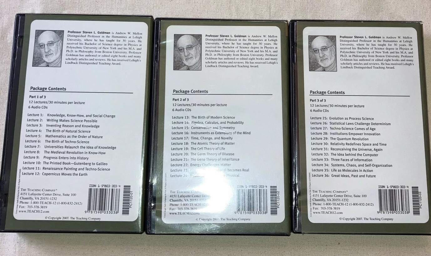 The Great Courses Great Scientific Ideas That Changed World 18 CDs Volumes 1-3