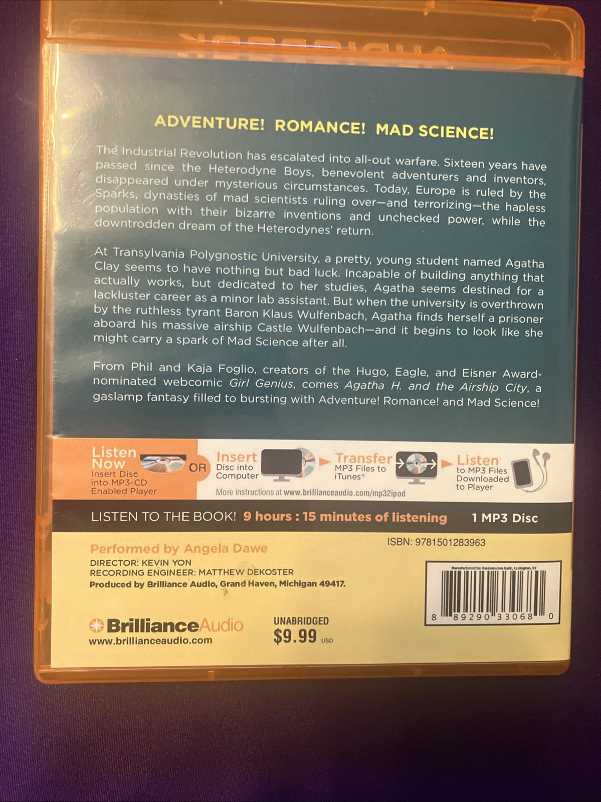 Girl Genius MP3-CD Audiobook Set Of 3 — READ Description!