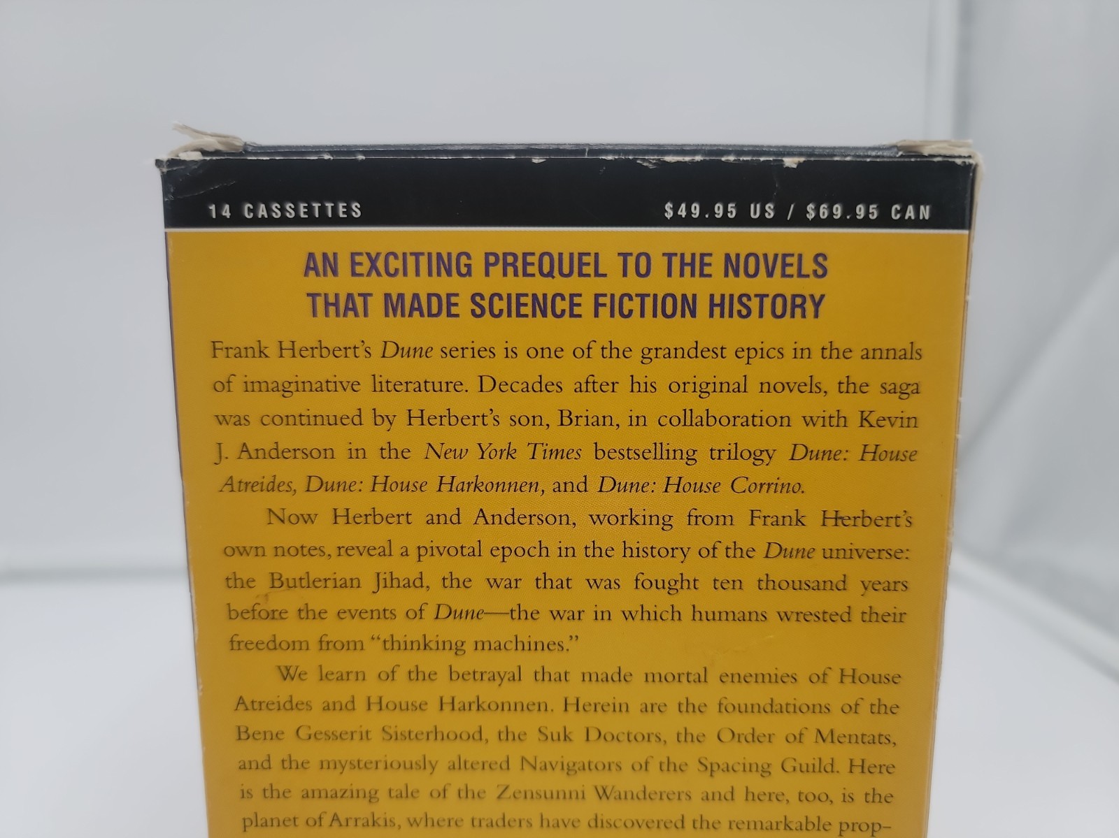 Dune Series The Butlerian Jihad Book on Tape Cassette Read by Scott Brick