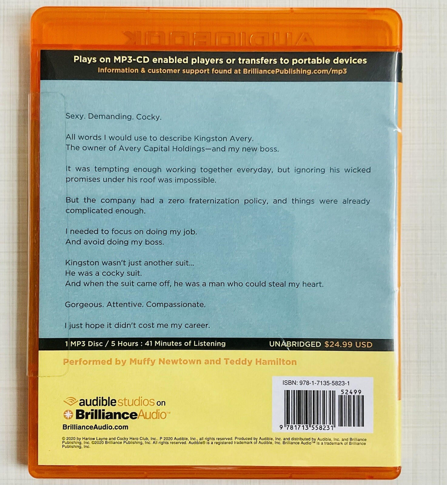 Cocky Suit: A Hero Club Novel by Harlow Layne (English) Audio CD 2020 NEW