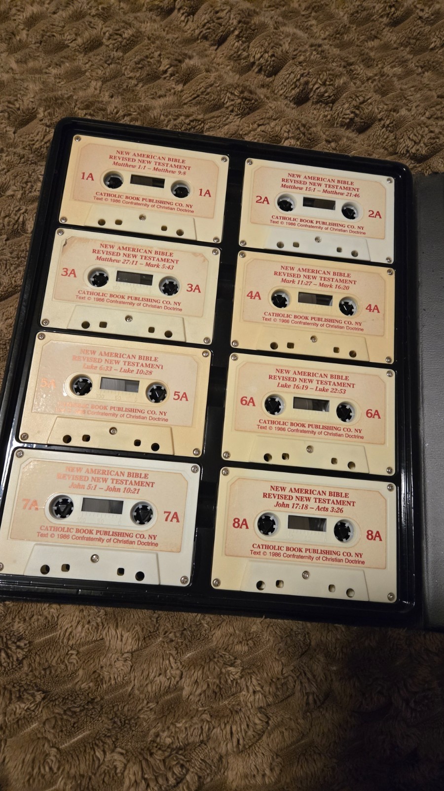 The New American Bible 16 Cassette Tapes Revised New Testament Complete