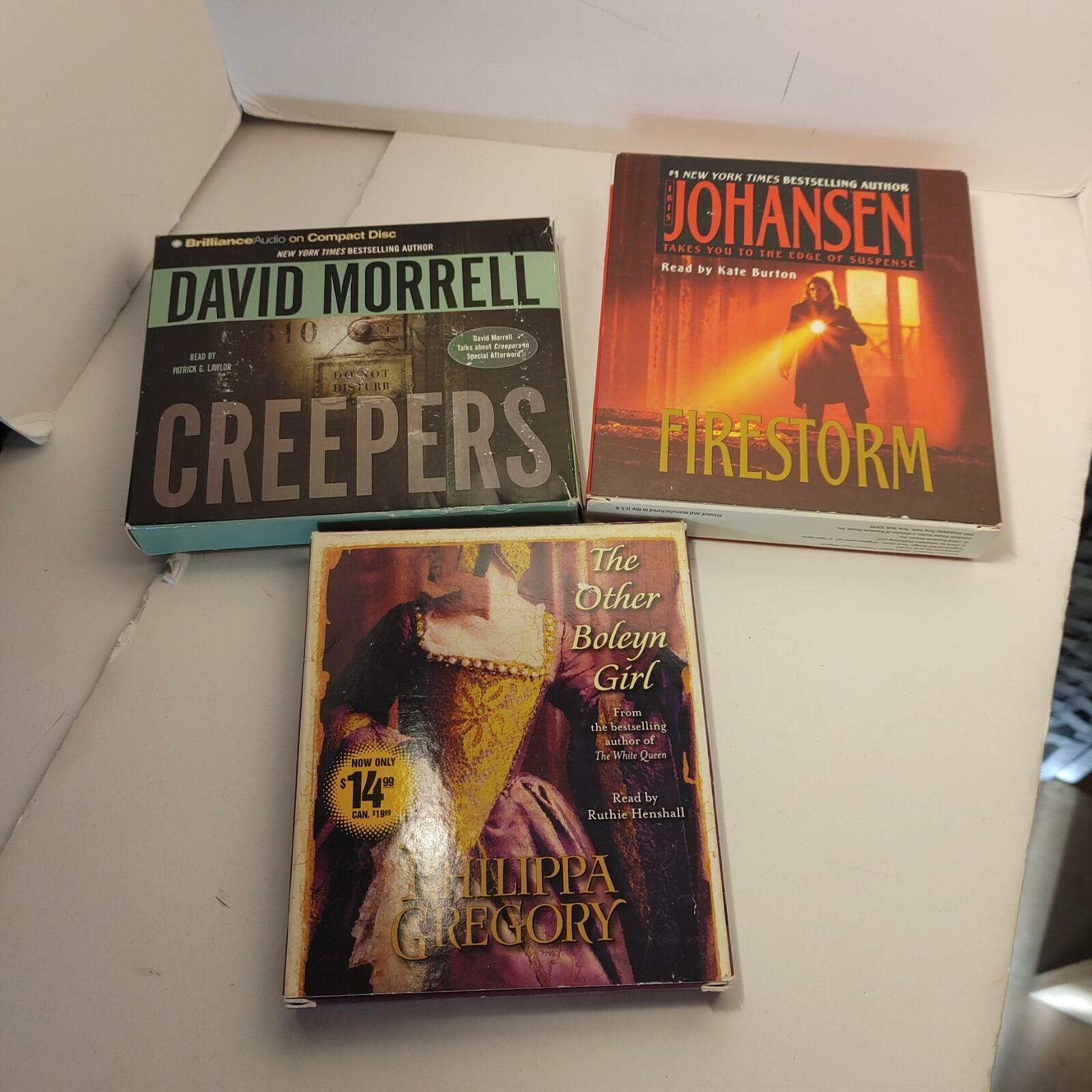 Audio Books On CD 3 FireStorm ,Creepers and The Other Boleyn Girl Books CD Tape
