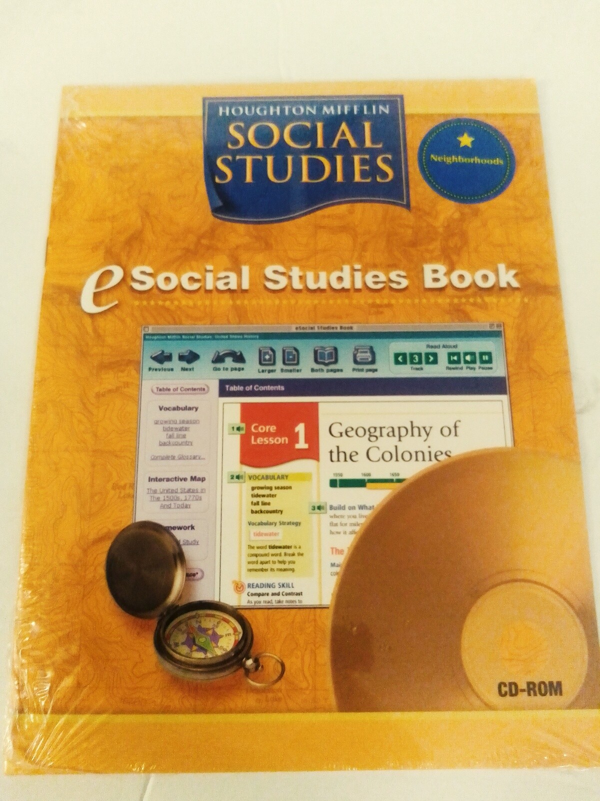 Houghton Mifflin Social Studies eBook CD-ROM Level 2 Neighborhoods 2005 New