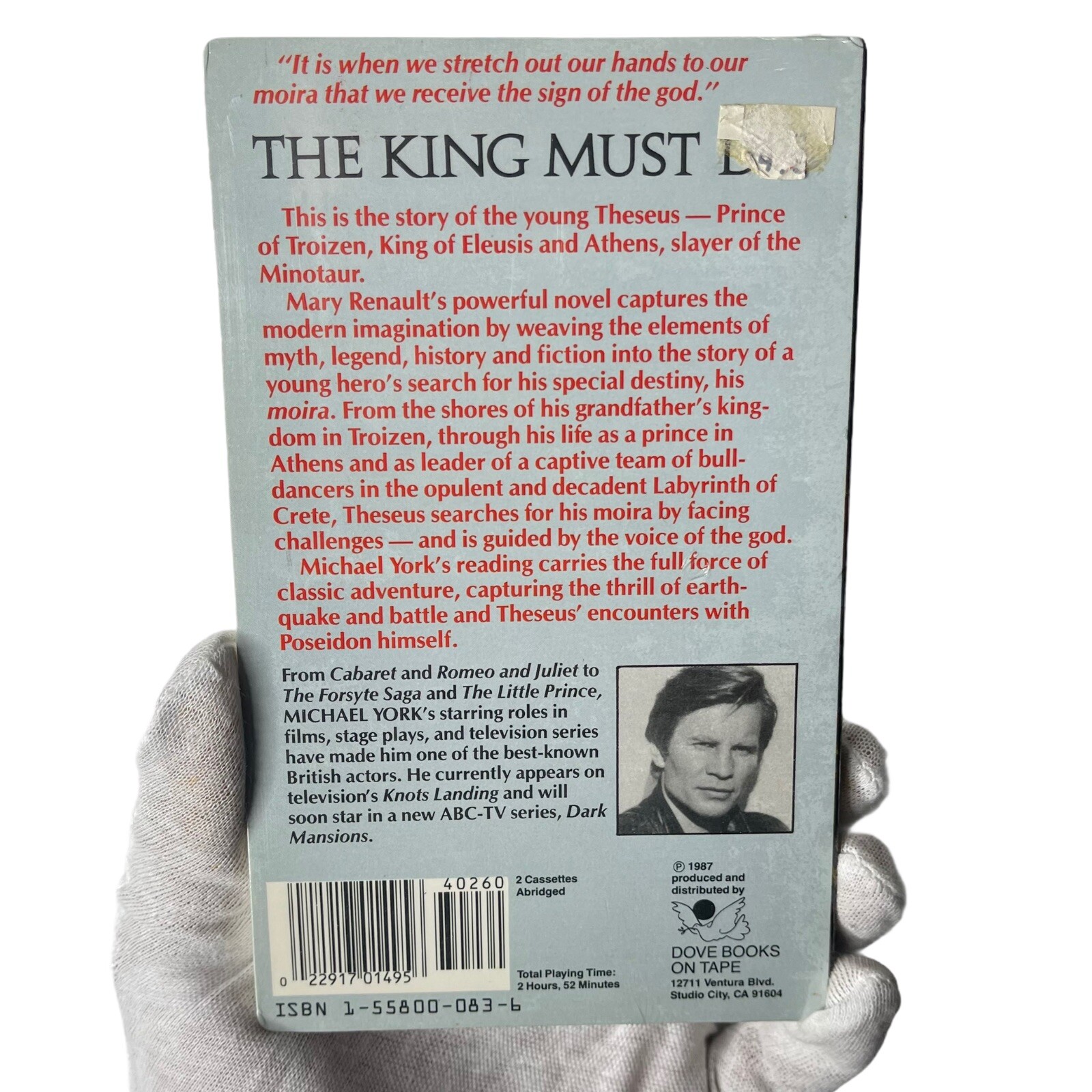 The King Must Die Read By Michael York 1987 Audio Cassette Book NEW