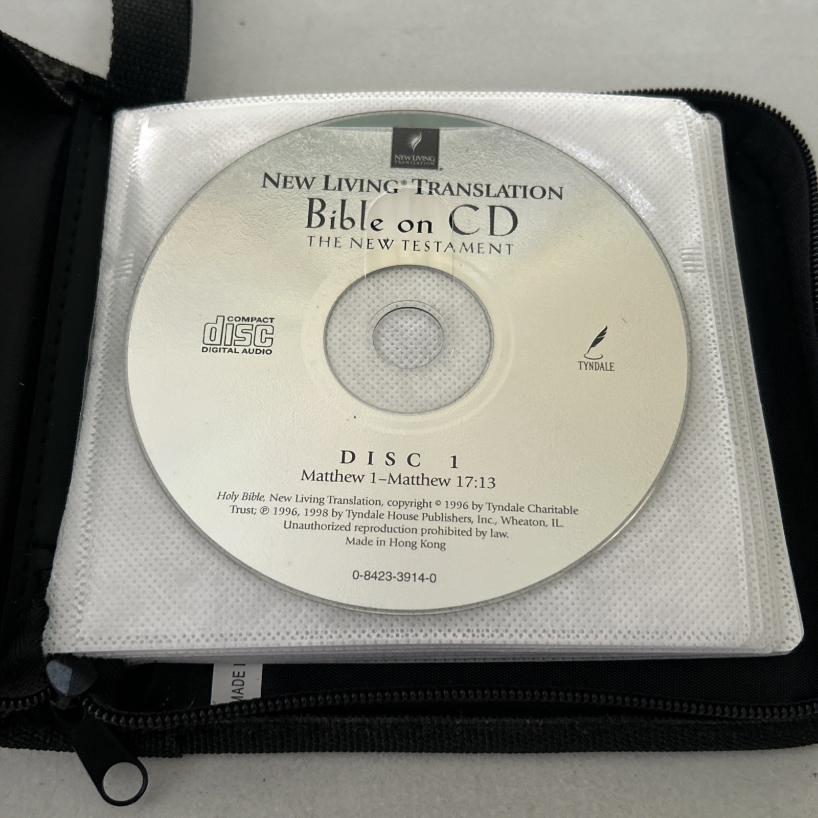 Bible On CD New Testament New Living Translation 15 CDs in Black Case Tyndale