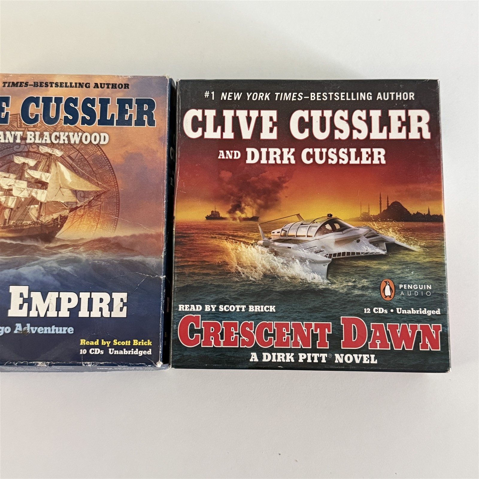 Lot Of 2 Clive Cussler Lost Empire Crescent Dawn Action Thriller Audiobooks CD