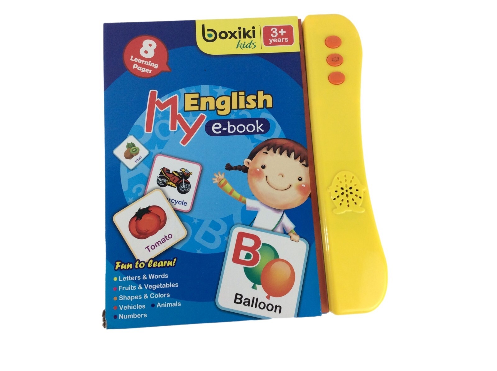 Boxiki Kids My English E-Book Interactive — Numbers, Letters, Shapes, Colors,