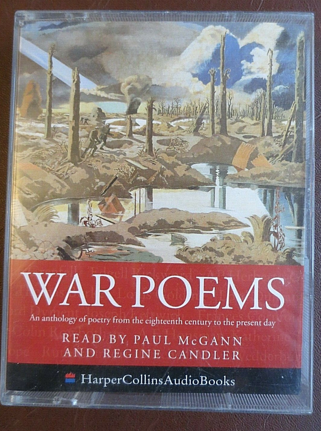 Audio Book WAR POEMS Poetry Anthology 18th c to Present Day 2 Cassette Tapes