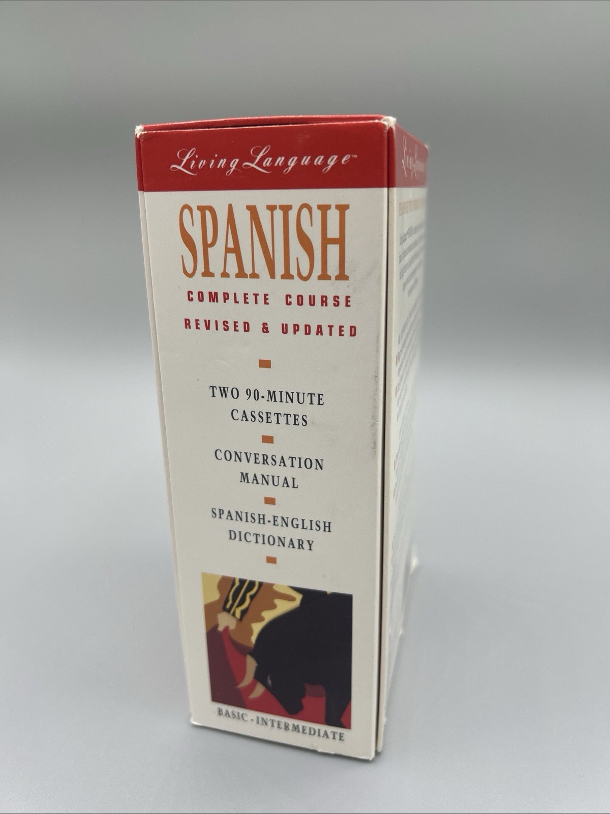 Spanish Course~Living Language w/2 Cassette Tapes & 2 Books: Basic-Intermediate