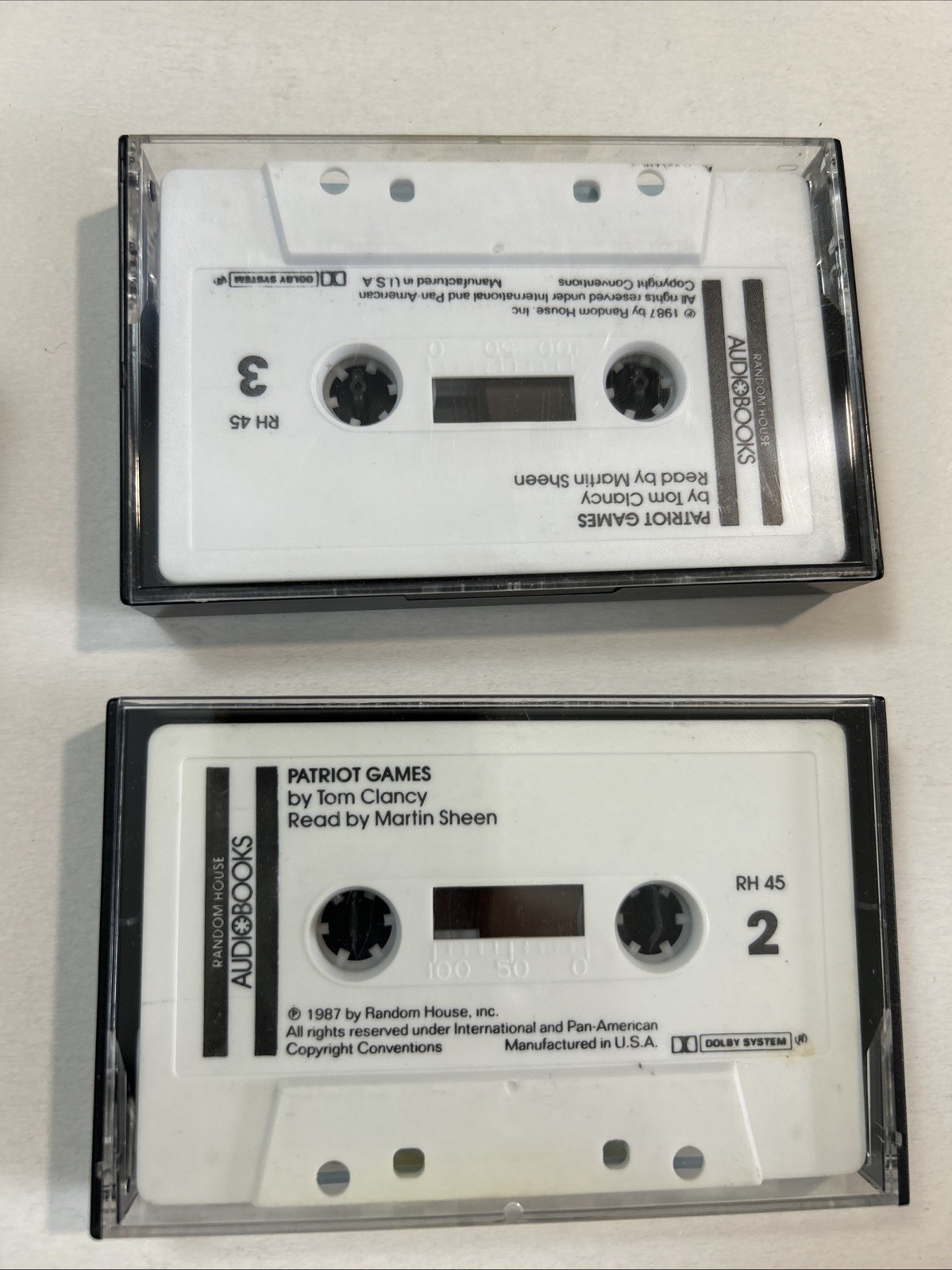 ‘Patriot Games’ by Tom Clancy (Audio Cassette,1987 Abridged) Random Ex-Library