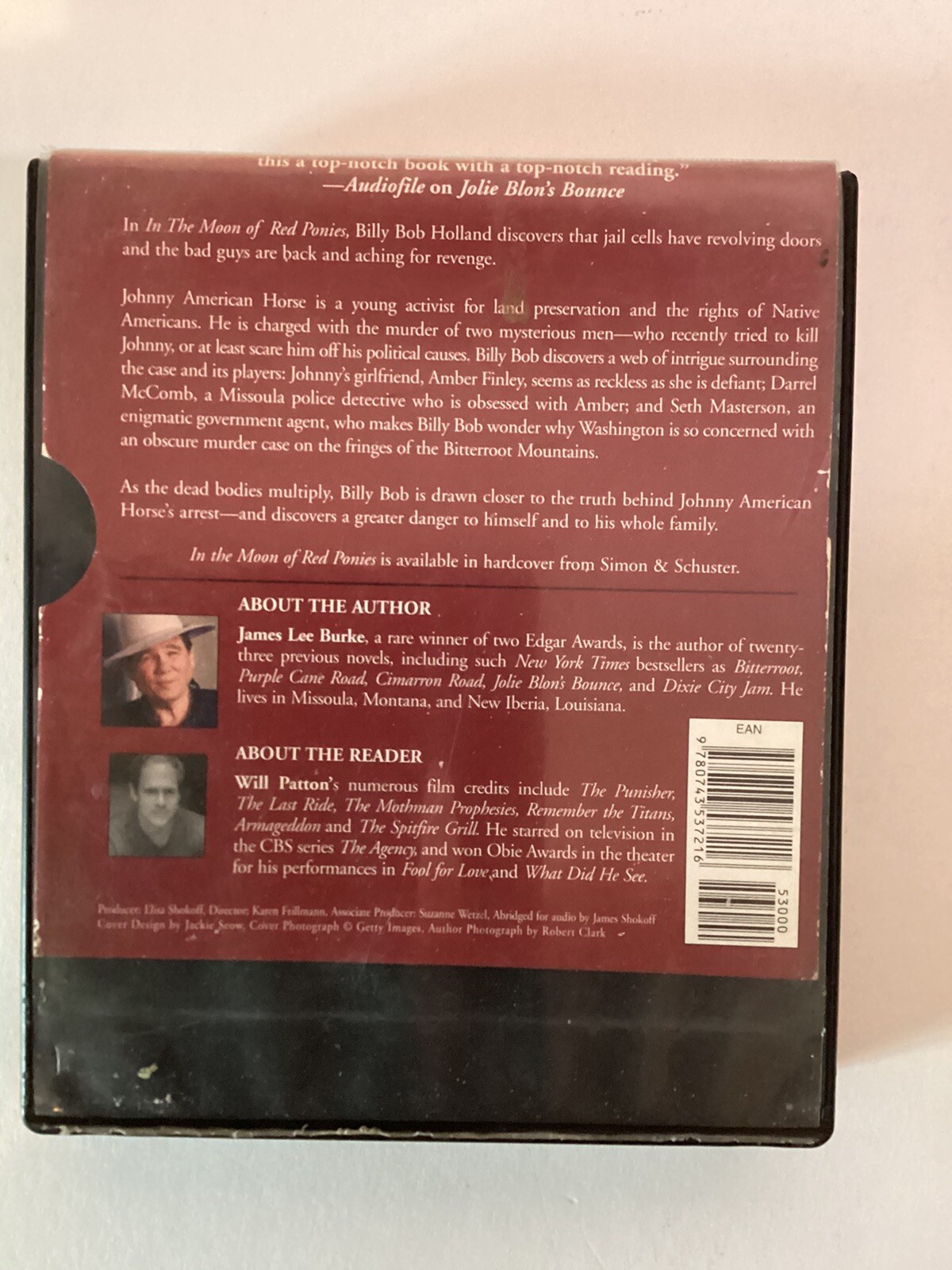Audio Bk Lot of 2 James Lee Burke Moon of Red Ponies & Pegasus Descending