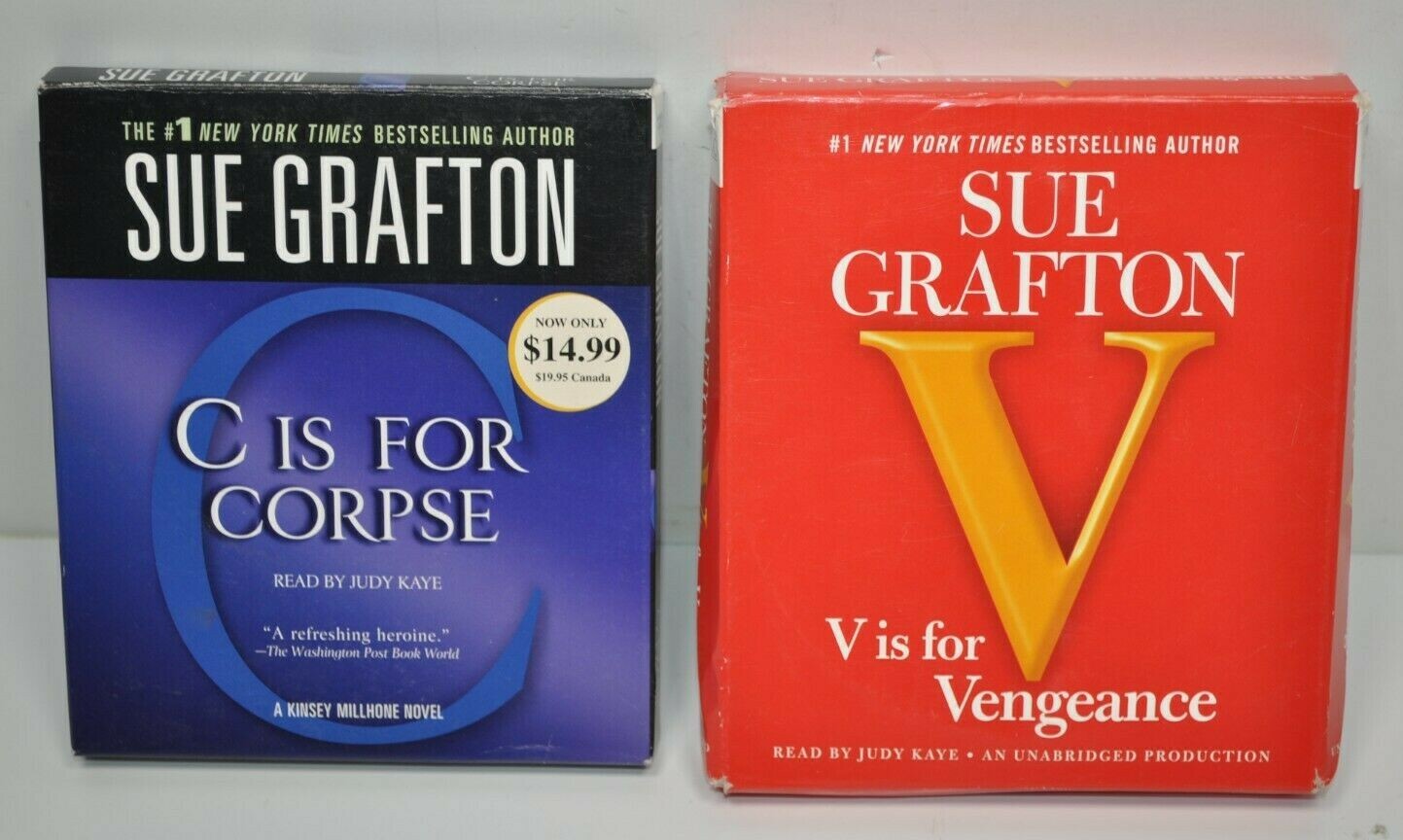 Sue Grafton Audiobook CD Lot C is for Corpse V is for Vengeance