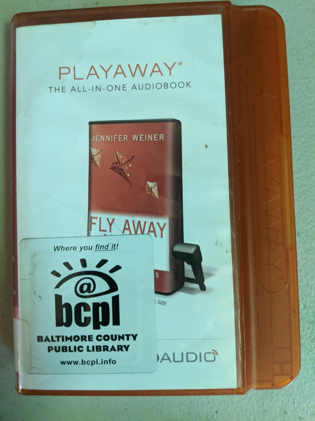 Shelf159 Audiobook PLAYAWAY~ FLY AWAY HOME BY JENNIFER HOME