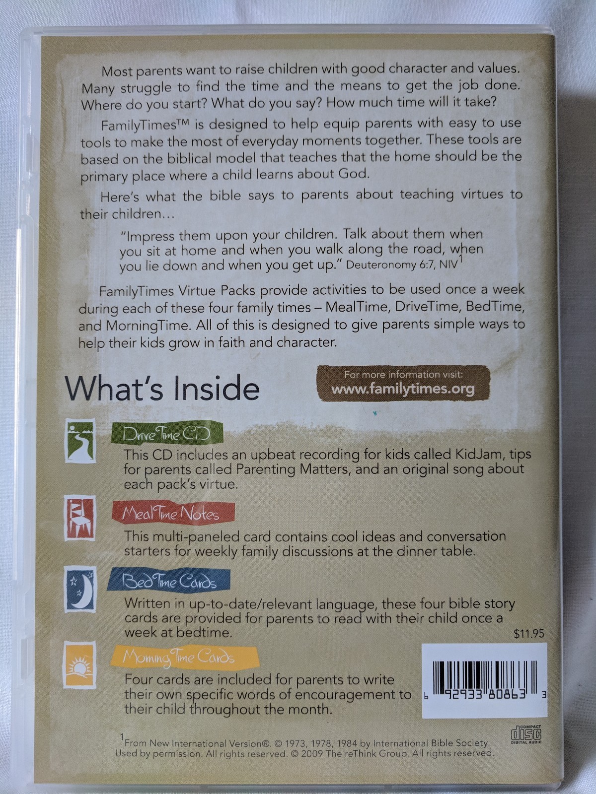 Family Times CD and Story Cards Christian Family Devotions Lessons Hope Vol. 4