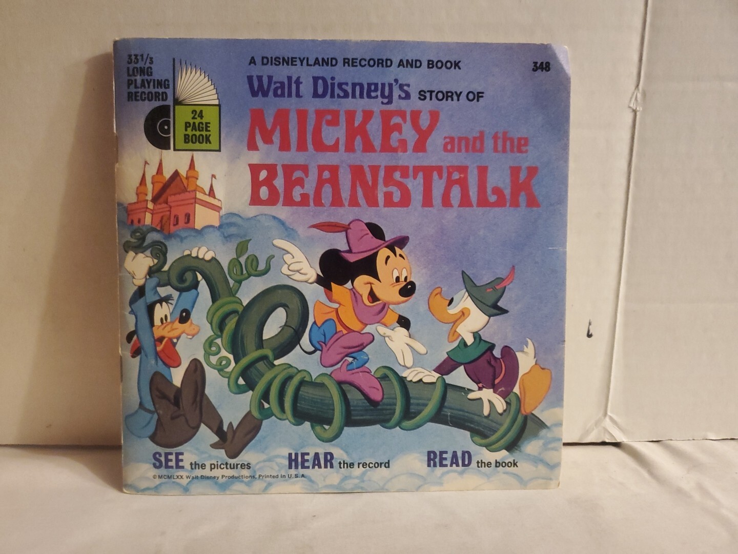 1970 Walt Disney’s Story of Mickeyand the Beanstalk (Book/ 33 1/3 Record) 348