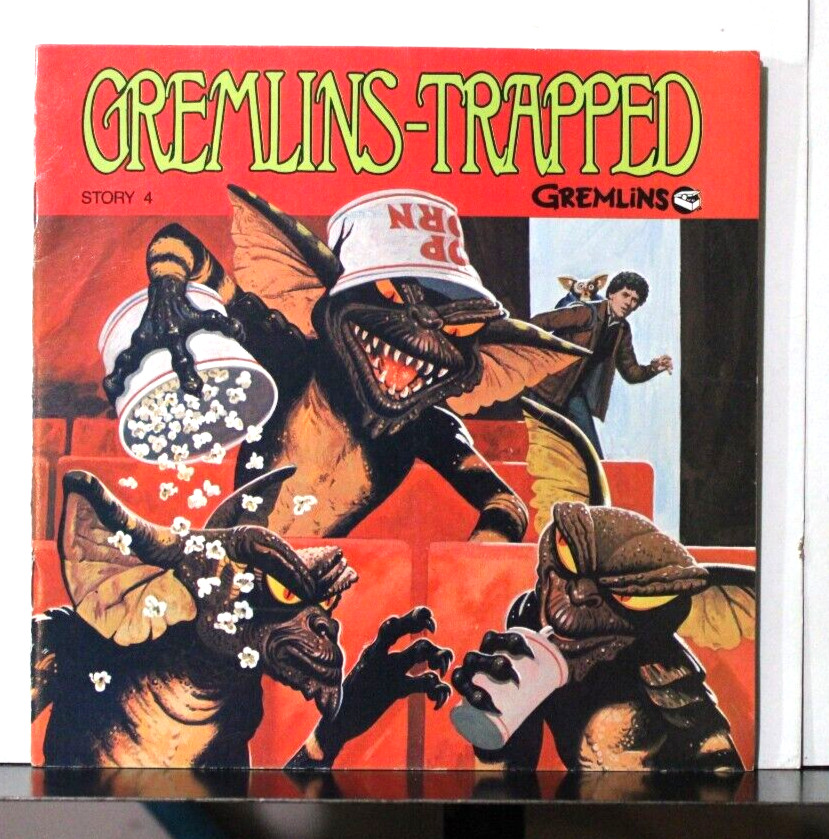 Gremlins Trapped Story 4 Read Along Book Vinyl Record Vintage Warner Bros 1984