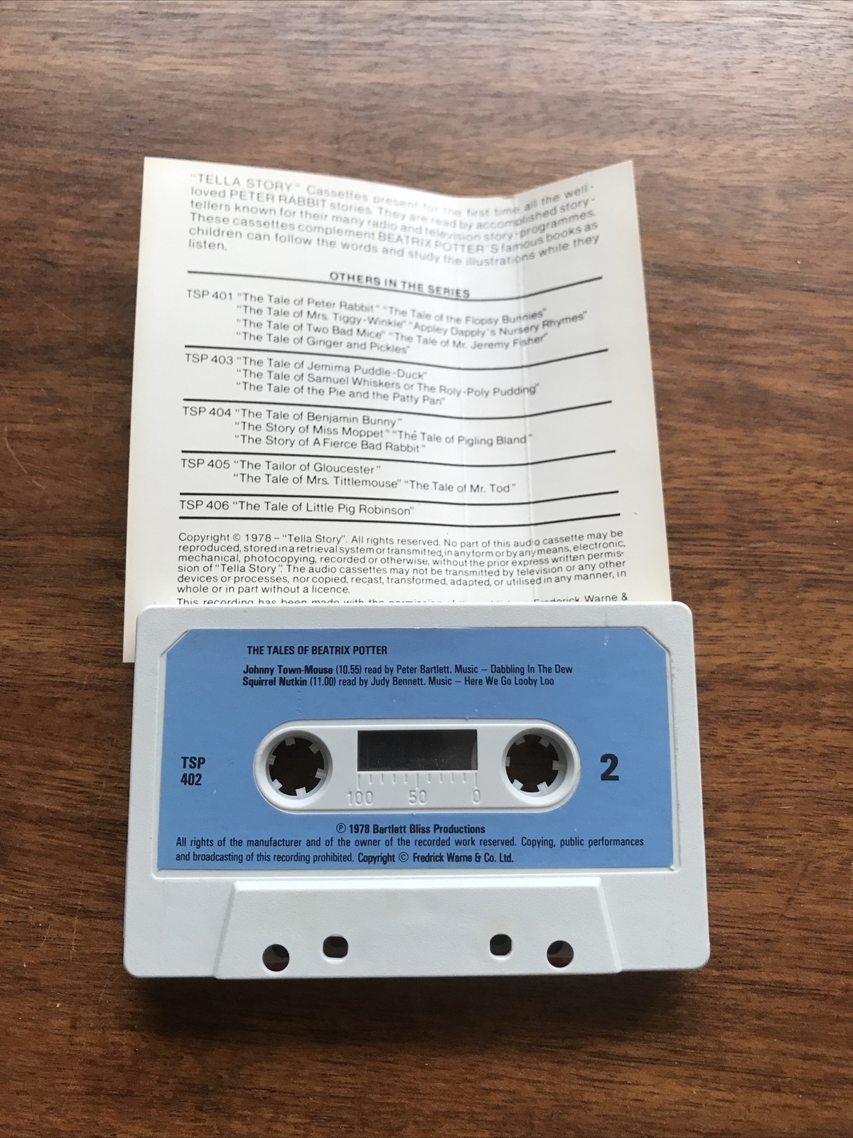 Children’s Story Cassette — The Tale Of Tom Kitten By Beatrix Potter 1978