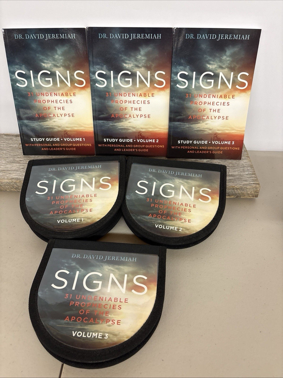 Dr. David Jeremiah Signs 31 Prophecies CDs Volume 1 2 3 & Study Guide 1 2 3 EUC
