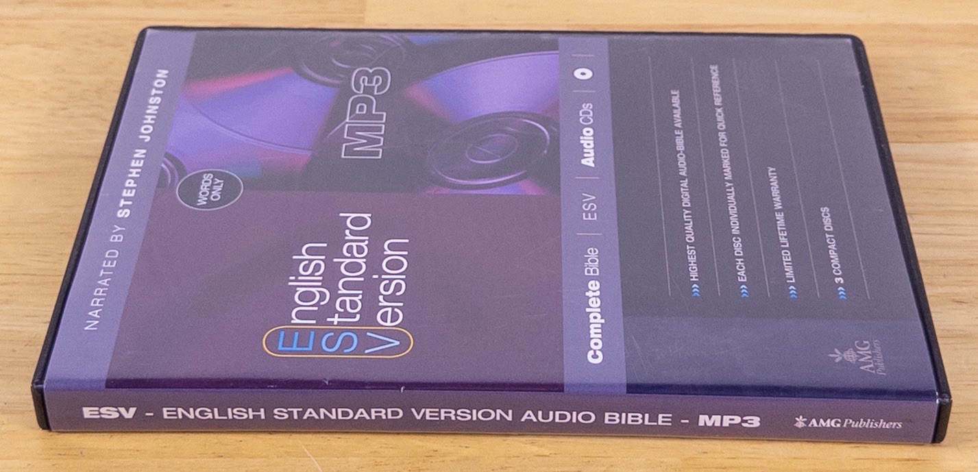 Complete Bible English Standard Version 3 CD-MP3 2006 Read by Stephen Johnston!