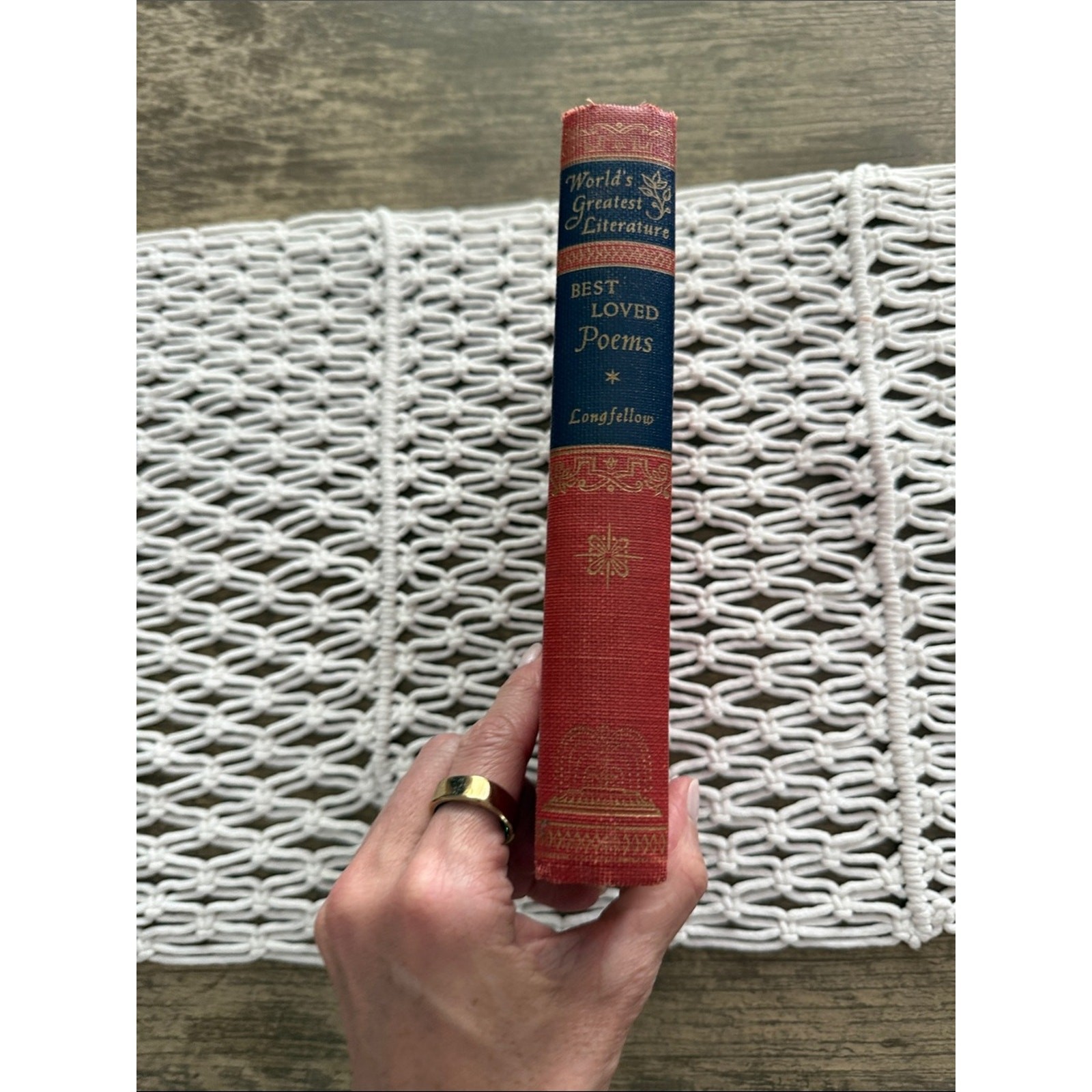 Vintage Longfellow Best Loved Poems World’s Greatest Literature Decorative Book