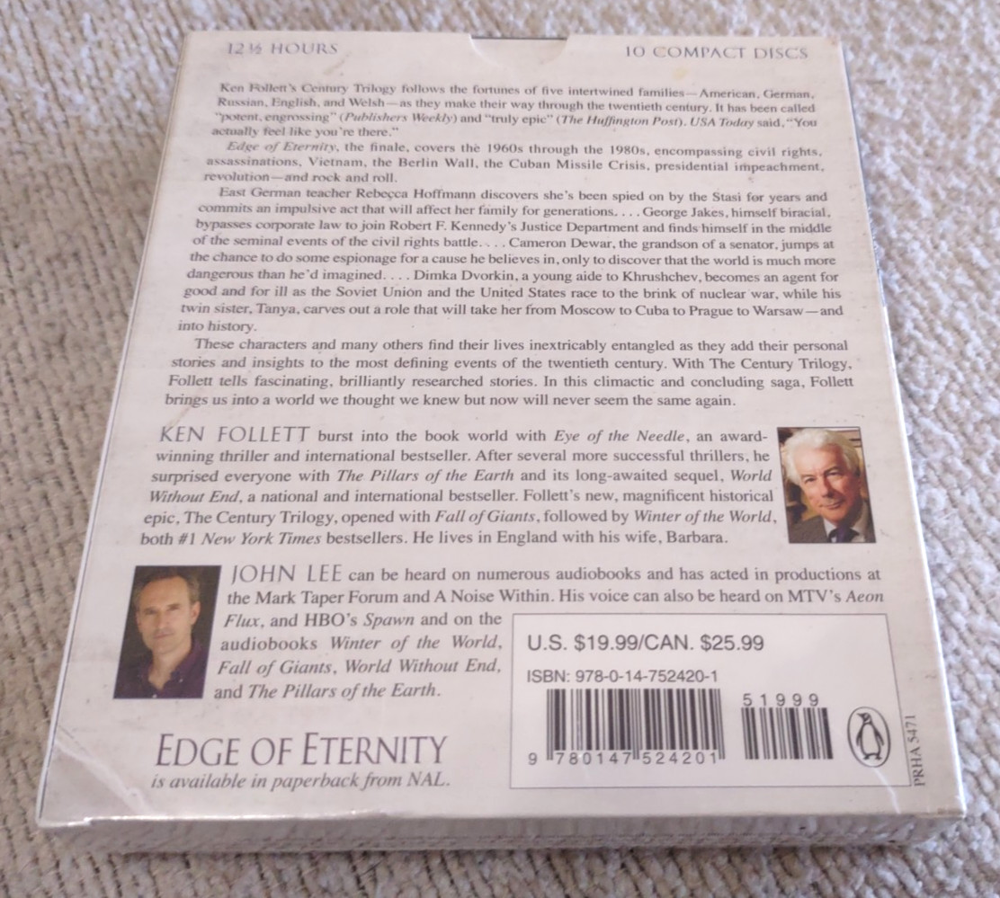Edge of Eternity: Ken Follett Audio Book 10 CD’s Abridged Brand New Sealed