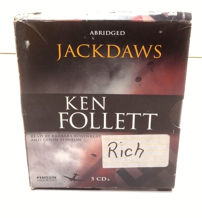 Abridged JACKDAWS By Ken Follett Read By Barbara Rasenblat and Colin Stinton 5CD