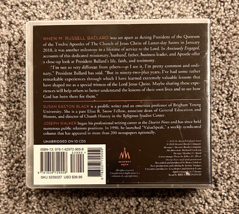 Anxiously Engaged: Biography of M. Russell Ballard — LDS Audiobook on CD