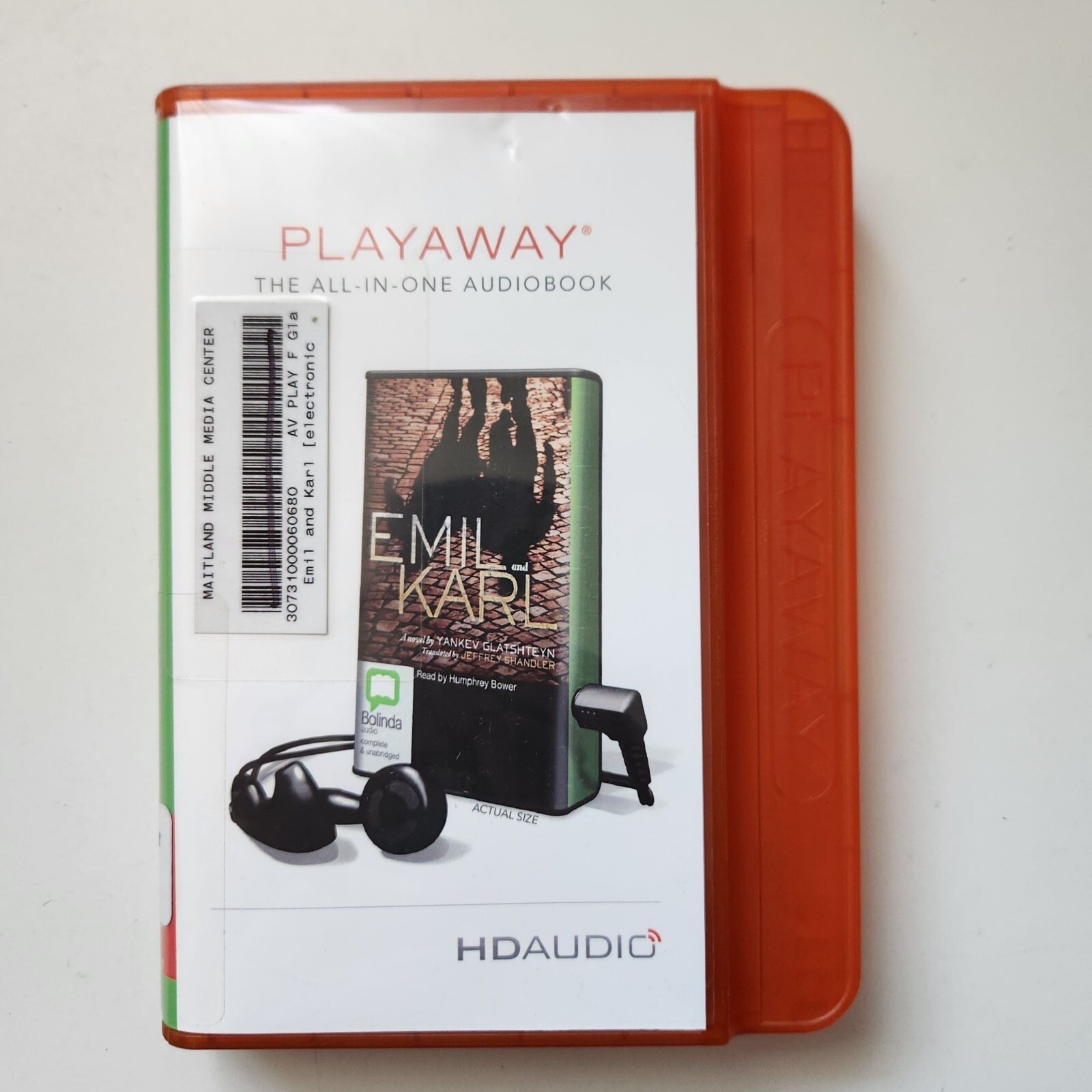 Emil and Karl by Yankev Glatshteyn Playaway Audiobook, Former Library Copy