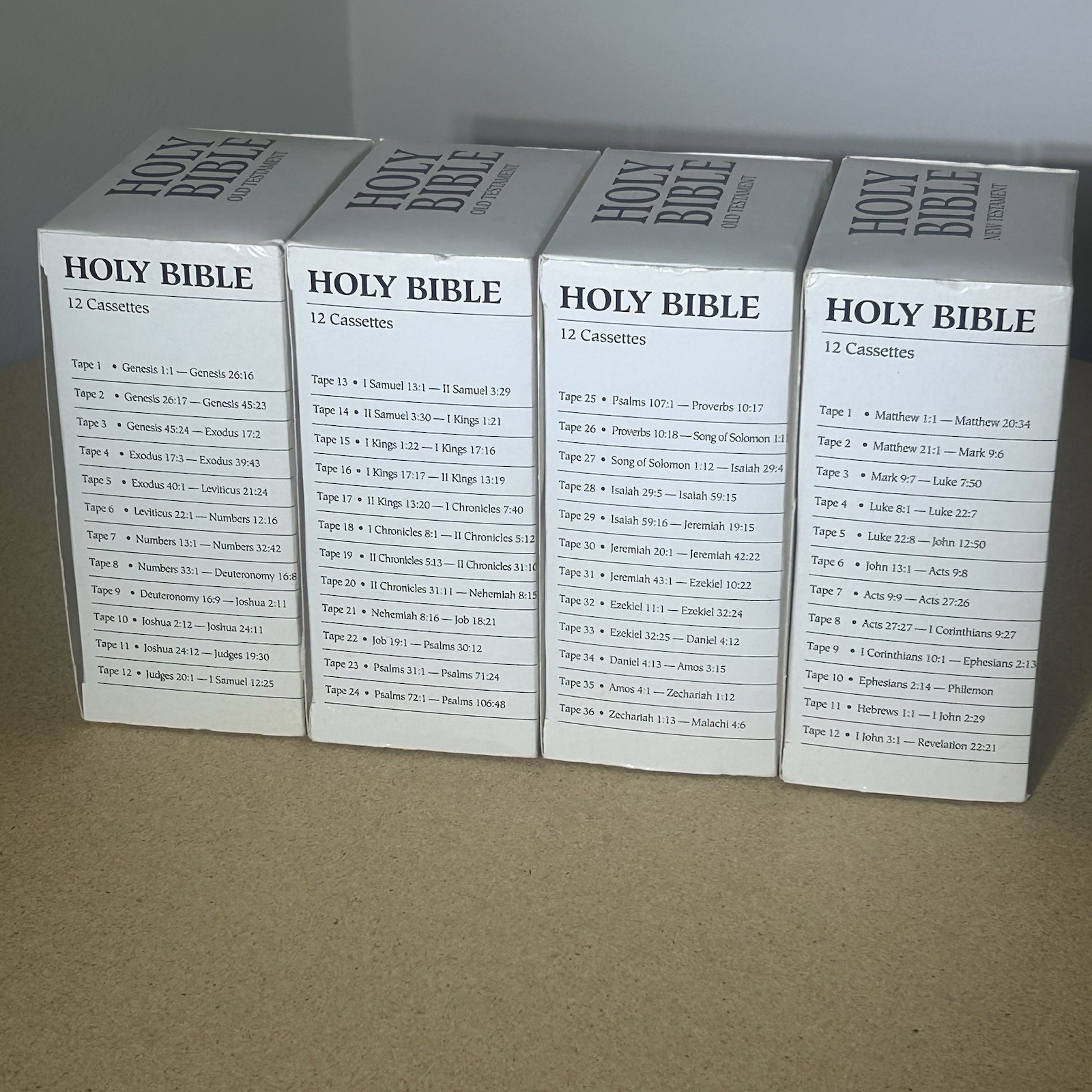 Vintage World of Publishers Bible on Cassette Old & New Testament 48 Total Tapes